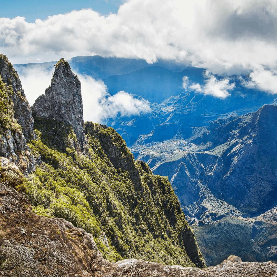 Paysage montagneux de l’île de La Réunion