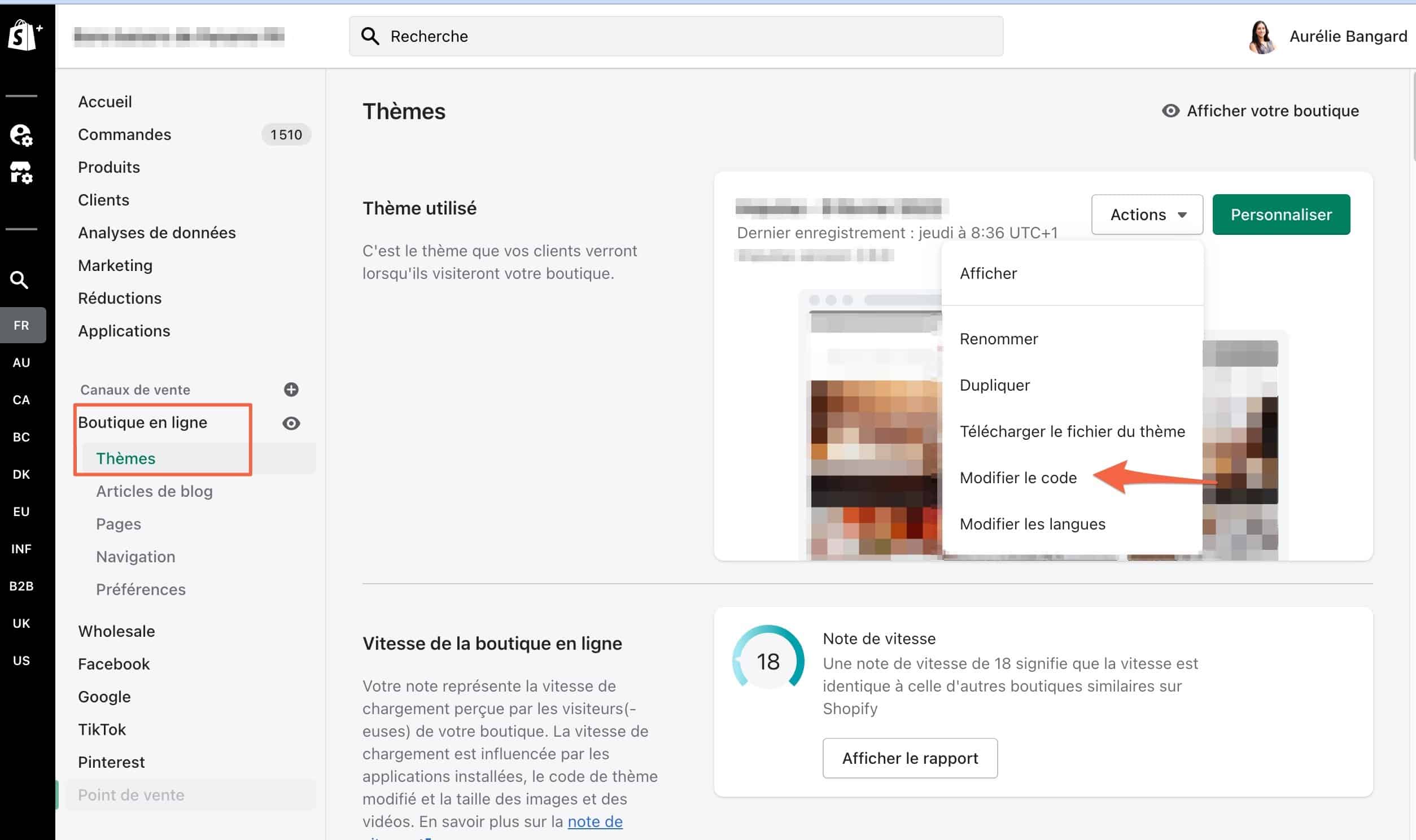 Ajout du code de suivi GA4 sur un thème Shopify